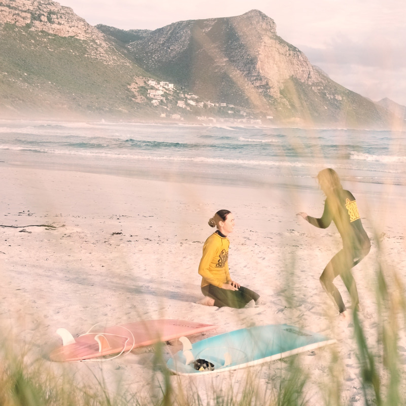 Private surfing lesson at one of Cape Town's best beginner surf beaches.
